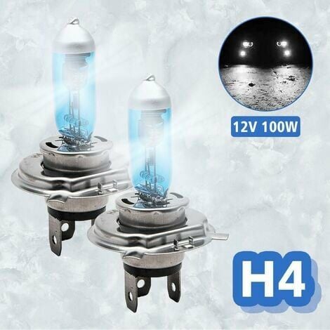Super Blanc H4 100W 12V Voiture Feu de Phare Halogène Ampoules