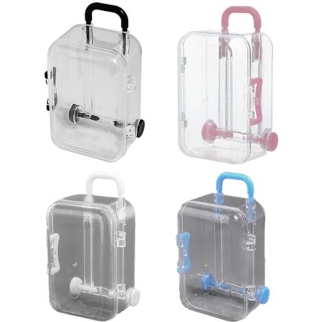 4 pièces Mini jouet en plastique valise de voyage boîte à bonbons