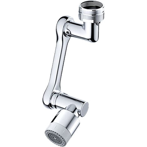 Rallonge de robinet pivotante à 1080° pour évier de salle de bain, aérateur  de robinet pivotant universel à 1080°, extension de filtre  anti-éclaboussures à 2 modes, rallonge de robinet à bras pivotant