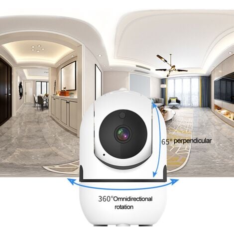 Caméra rotative 360° intelligente Wi-Fi intérieure