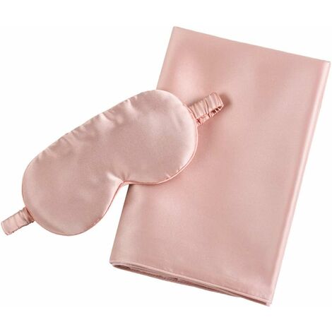 Taie D'Oreiller En Soie Naturelle Avec Masque Pour Les Yeux, Housse De  Coussin Enveloppe En Soie De Mûrier