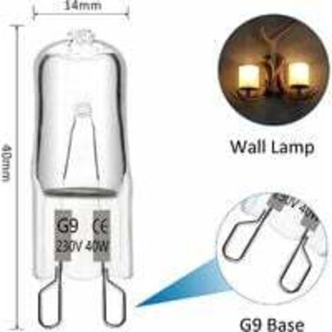 Ampoules Halogènes G9 25W VINBE - Pack De 6 - 2700K Blanc Chaud, Dimmable - Pour Lustres, Appliques