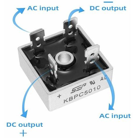 Pont Redresseur KBPC5010 - 50A 1000V - Lot De 5 - Pour Alimentation DC