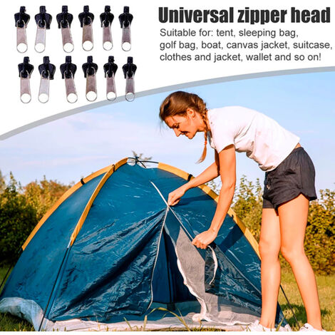 Lot De 12 Curseurs De Fermeture Éclair Universels - Tailles 3, 5, 8 Cm - Pour Réparer Vêtements, Valises, Sacs - 11