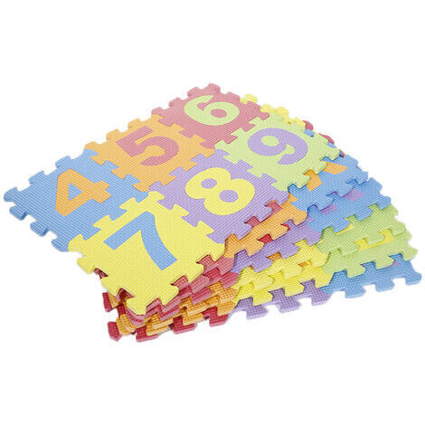 Tapis Puzzle Mousse GOLDGE 72 Pièces - Alphabets, Chiffres, Animaux, EVA Multicolore Pour Enfants