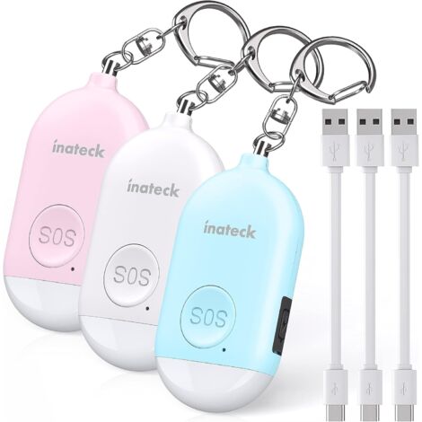 Lot De 5 Alarmes Personnelles Sunmay 140dB Avec Lampe Torche - Porte-clés Sécurité