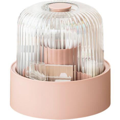 Organisateur Rotatif 2 Pièces Pour Pinceaux Maquillage Et Stylos - Blanc - Rangement Bureau Et Cosmétiques - 12