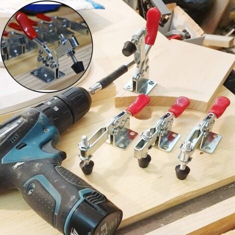 Pince à Genouillère,5pcs dispositif de serrage à genouillère, outil à main, capacité de maintien environ 90 kg, antidérapant, desserrage rapide, robuste