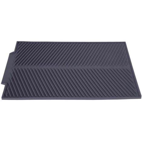 Tapis égouttoir Tapis De Drainage Silicone - 39x25 Cm - Antidérapant, Pour Vaisselle - Vert Ou Gris Tapis Cuisine Antidérapant