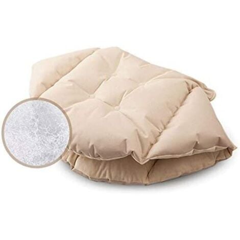 Coussin de Chaise avec Dossier siège Coquille Fauteuil Velours Douillet Elastique Impermeable pour Chaise en Rotin Paille Jardin Beige 40  40  48cm