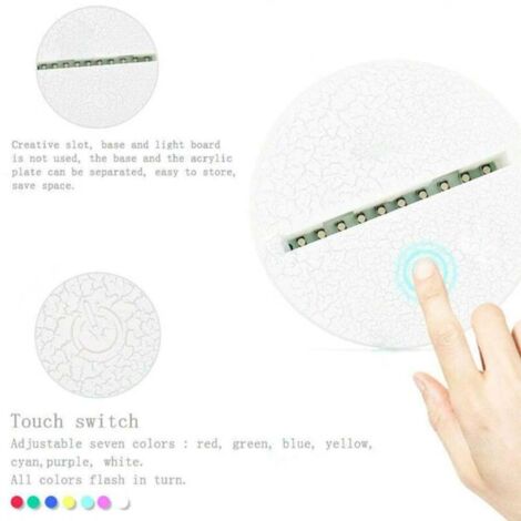 Sonic le hérisson 3D LED lampe de table veilleuse lampe de lecture cadeau pour enfants USB DE