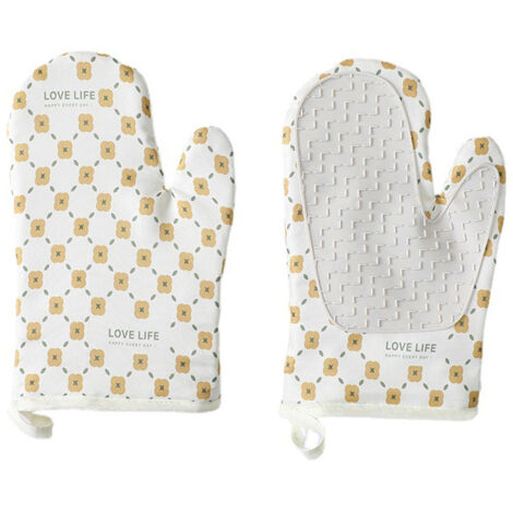 1 Paire Gants De Cuisine VOARGE - Silicone Antidérapant - Résistance Chaleur - Taille Universelle
