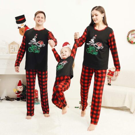 Pyjamas De Noël Assortis Famille - Ensembles Matching Adultes/enfants/bébés, Coton, Motifs Festifs
