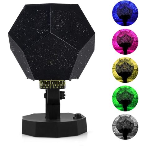 Lampe de projecteur de veilleuse de projection de ciel de science de DIY, lampe de nuit de projecteur d'étoile fantôme avec 5 COULEURS pour la chambre d'enfants adultes