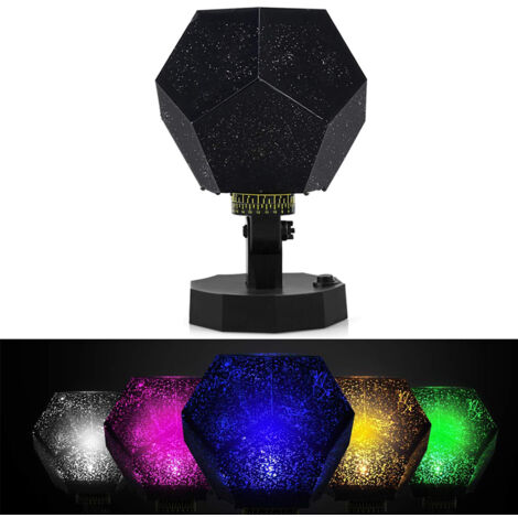 Lampe de projecteur de veilleuse de projection de ciel de science de DIY, lampe de nuit de projecteur d'étoile fantôme avec 5 COULEURS pour la chambre d'enfants adultes