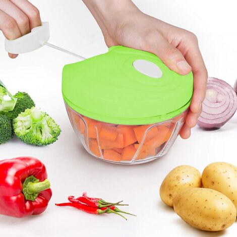Hachoir Manuel Tobaling 2L - 4 Lames, 3 Vitesses - Pour Légumes, Fruits, Viandes - Sans BPA