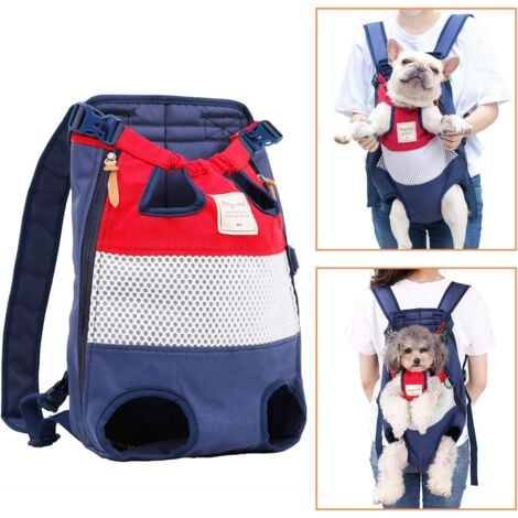 Sac Ventral Chien, Porte Chien Sac Transport pour Chien Chat (M ) Sac à Dos Sortie, Voyage, Camping Sac Ventral de Transport pour Petit Animaux Portable et Sr Supporte Jusqu'a 12KG