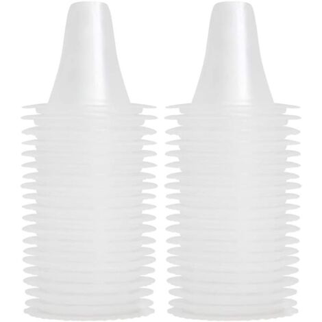 Lot De 100 Capuchons De Protection Pour Maquillage - 40x40 Cm, Non-tissé Blanc | Pour Essais Vêtements, Salon De Coiffure, Protection Cosmétique - 5