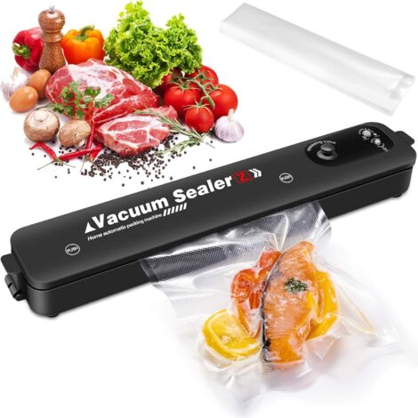 Soudeuse sous vide, soudeuse sous vide, soudeuse de film compacte avec cutter pour modes alimentaire, sec et humide, 2 rouleaux de film professionnels, films jusqu'à 28 cm de large