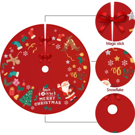 Jupe d'arbre de joyeux noël, décorations rustiques pour la maison, décor de ferme pour fête de vacances du nouvel an