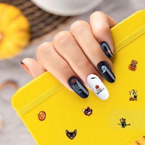 Autocollants pour ongles d'Halloween, décalcomanies pour ongles de créateur pour décorations Nail Art