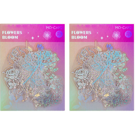60 Autocollants Holographiques En Forme De Vitrail - Déco Scrapbooking Et Journal Intime, Motifs Vintage Brillants