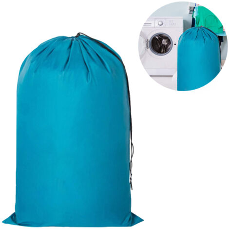 Lot de 2 sacs à linge de voyage, organiseur de vêtements sales lavable en machine, bleu