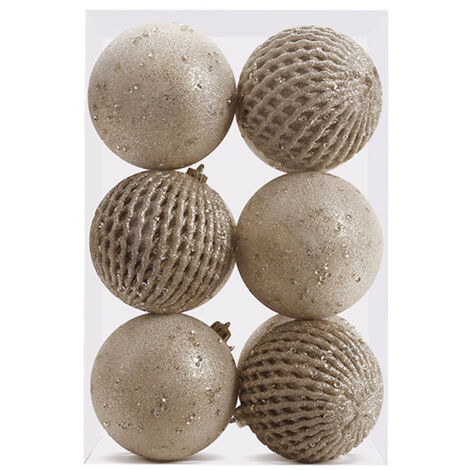 12 pcs Boules de Noël Ornements 8 cm Boule de Mousse à Paillettes Paillettes Décorations de Noël Incassables Boules d'arbre Boules de Noël à Suspendre pour Arbres de Noël Décorations de Fête de Mariag