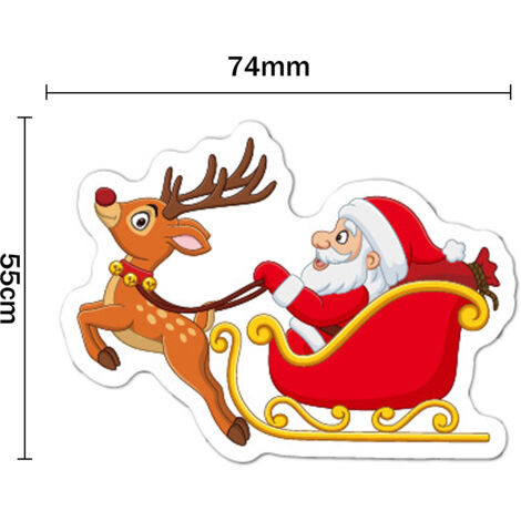 200 pièces 2023 autocollants de Noël décorations de Noël vinyle imperméable autocollants de père Noël pour ordinateur portable bouteilles d'eau enveloppes cadeaux étiquettes artisanat