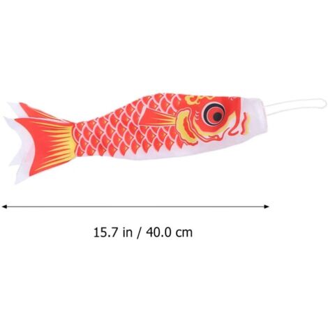 Drapeaux Carpe Japonaise Koinobori - Lot De 5 - 60cm - Satin Coloré - Décoration Sushi Bar Fête Japonaise