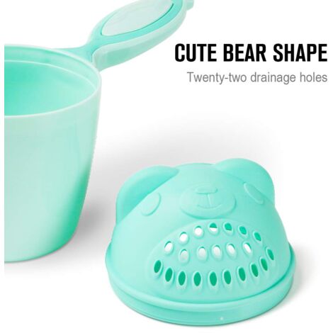 Tasse Rinçage Tête Bébé URFEDA Forme Grenouille Mignonne - Rose - Shampoing Bain Enfant