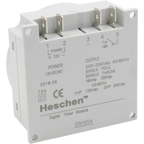 Interrupteur Commutateur Numérique à Cristaux Liquides programmable Relais CN101A DC 12V 16 Amp SPST