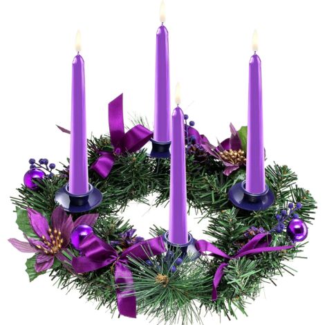 8 Bougeoirs Pour Couronne De L'Avent Bixury - Supports à Pic Métallique | Décoration Noël, Mariage, Table