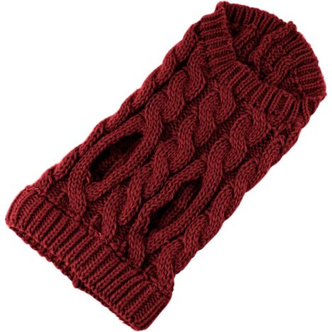 Manteau de pull pour chien manteau d'hiver en laine à tricoter doux pour animaux de compagnie pour chiens