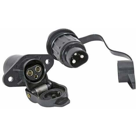 Lot De 5 Prises 12V 3 Broches étanches - Pour Tracteur, Camion, Camping-car, Remorque - Conforme DIN 9680 - 11