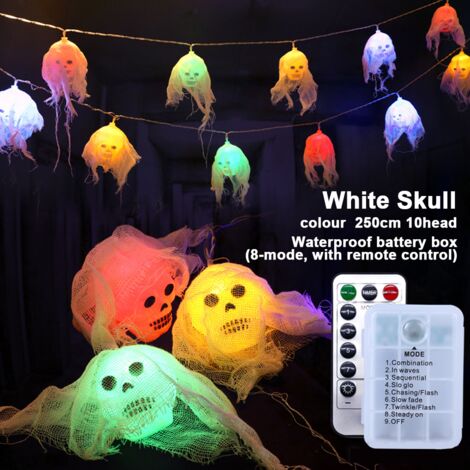 Lumières d'Halloween, lumière féerique de décoration intérieure d'Halloween pour les décorations extérieures de la pièce à la maison