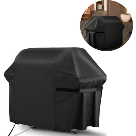 Housse de gril, housse de gril en tissu oxford étanche et anti-poussière et anti-UV housse de barbecue avec sangles auto-adhésives