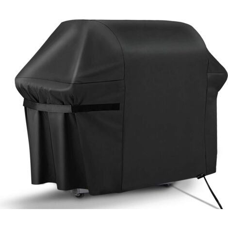Housse de gril, housse de gril en tissu oxford étanche et anti-poussière et anti-UV housse de barbecue avec sangles auto-adhésives
