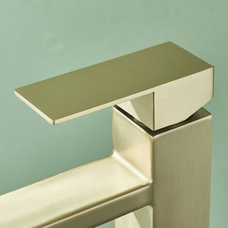 Robinet Mitigeur Monocommande Haut Brossé Or en Pour Lavabo Salle de Bain