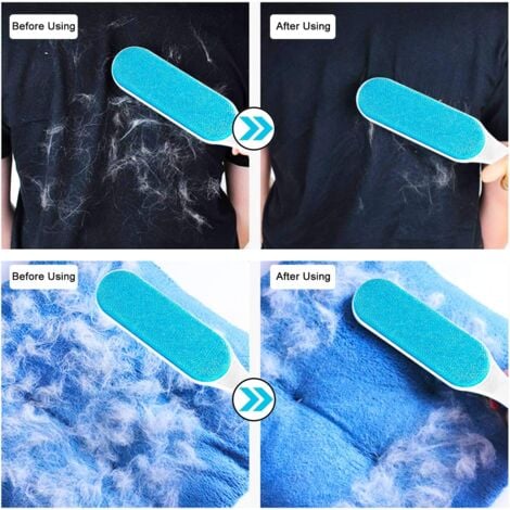 Brosse Anti Poils Animaux Chat & Chien - Brosse de Nettoyage Magique Réutilisable Enlève Poils - Brosse Poil Animaux Magique Chien & Chat de Nettoyage(vêtements/canapé/Voiture/lit), Bleu