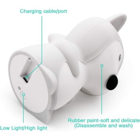 Veilleuse Enfant Chambre Lampe Veilleuse Bebe Veilleuse Renard Multicolore Rechargeable LED Veilleuse 9 Couleurs Veilleuse Bébé (Télécommande + Tactile Dimm) - Renard