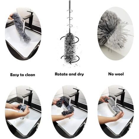 Bâtonnets Nettoyants Microfibre Healvian - 12 Pièces - Pour Coins, Voiture, Tasses, Vitres