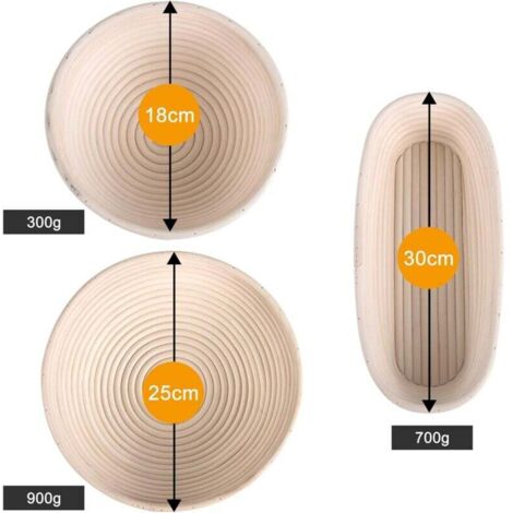 Panier De Fermentation Ovale En Rotin (L)250 X (P)150 X (H)80 Mm VOGUE