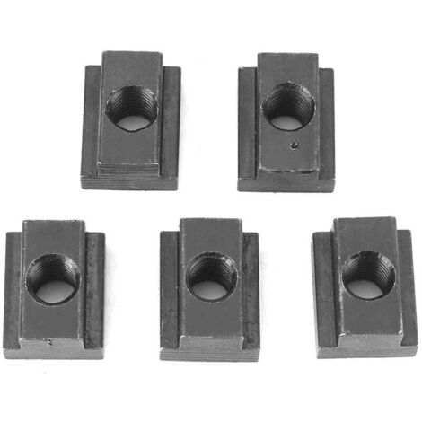 Lot De 10 écrous En T à Fente M6 M8 M10 M12 - Finition Oxyde Noir, En Acier Inoxydable