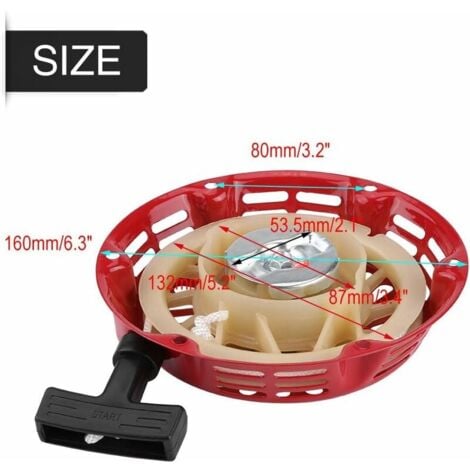 Démarreur Tirette , Démarreur à Tirette à Recul Remplacement pour Générateur de Recul 168F 170F 2-3KW