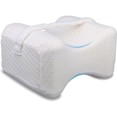 Oreiller Orthopédique Pour Genoux Et Hanches - Mousse Mémoire De Forme - Blanc - Lavable Machine