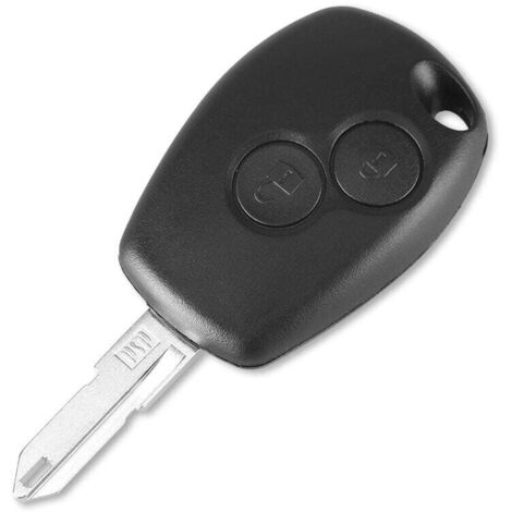 Coque De Clé/plip De Télécommande CE0536 Noir - Avec Lame Rainurée, 2 Interrupteurs Et Pile Incluse
