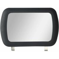 Noir - Miroir de courtoisie pare-soleil de voiture, Miroir de maquillage  avec lumière à intensité variable, 6