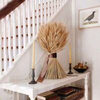 Bouquet De Fleurs De Blé Séchées - Lot De 100 Tiges Naturelles 40cm Pour Décoration