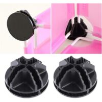 Connecteurs Cubiques TopHomer Lot De 20 - Pour Meubles Modulaires | Compatible Grille Métallique | ABS Noir | 4mm D'Épaisseur